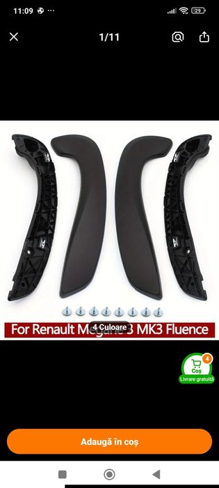 Mânere interioare pt portierele față Renault Megane3, Laguna, Fluence