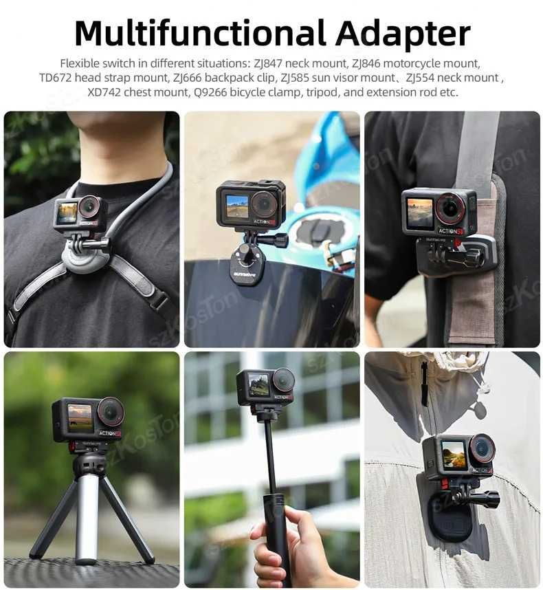 Adaptor quick release magnetic camere de actiune DJI Action 4 3 5 Pro