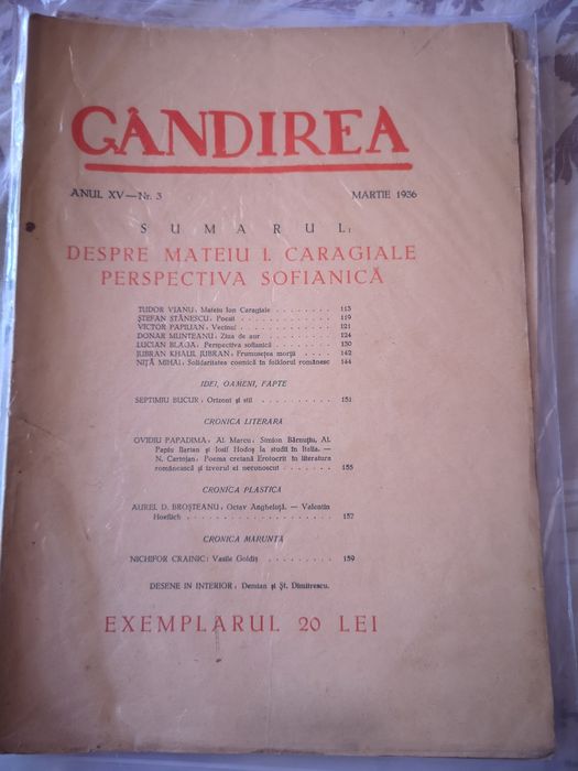 Reviste  Gandirea interbelic