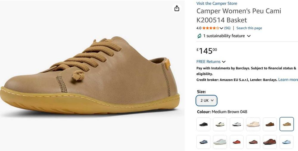 Нови боси сникърси/обувки/маратонки/балерини - Primigi, Camper - н.35