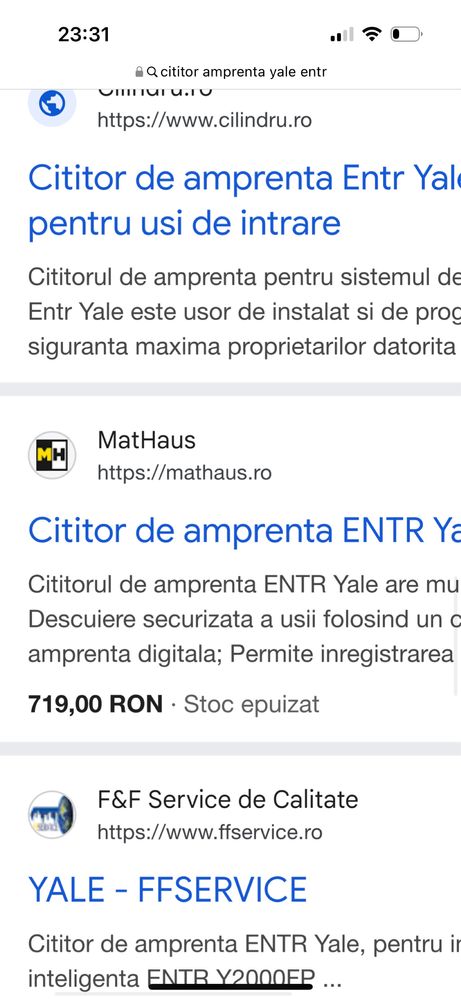 Incuietoare inteligenta Yale Entr+ Cititor amprenta