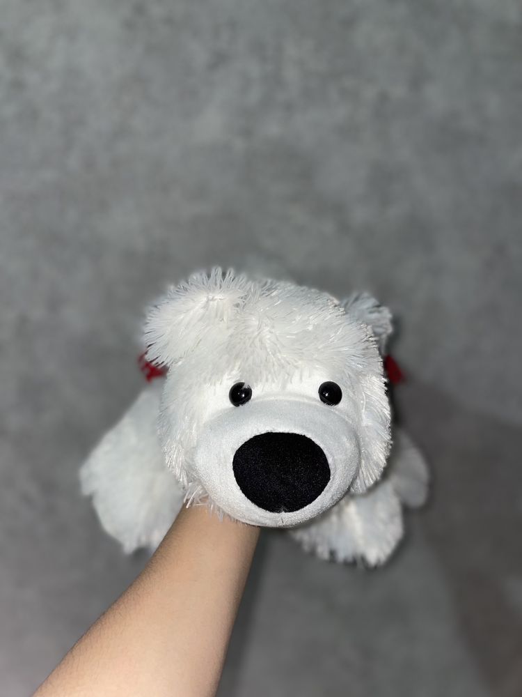 Мягкая игрушка Умка белый медведь в красном шарфе медвежонок