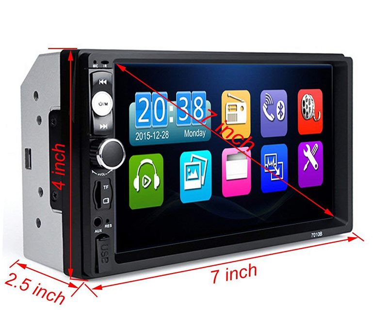 7" Мултимедия DVD камера CD Touch Screen Мултимедия Bluetooth 7010B