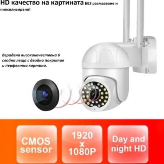 КАМЕРА БЕЗЖИЧНА ВЪРТЯЩА Wifi IP 66 камера за видеонаблюдение