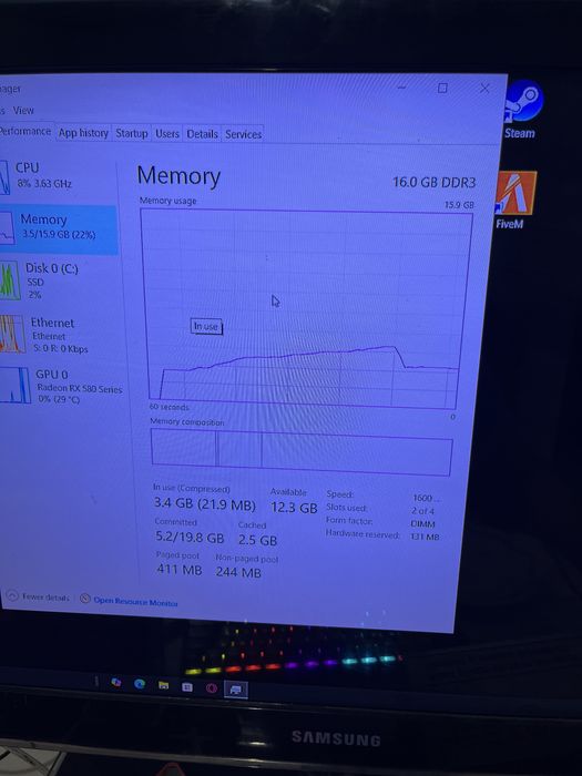 pc gaming rx 580 8gb 16 gb ram