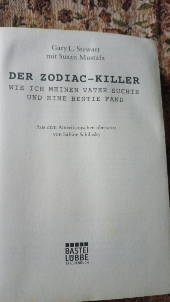 Книга на немски Zodiac Killer True Crime