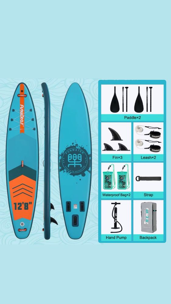 385 см Paddle board падъл борд SUP за двама FUNWATER
