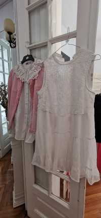 Rochie alba din pânză Marime XS, S