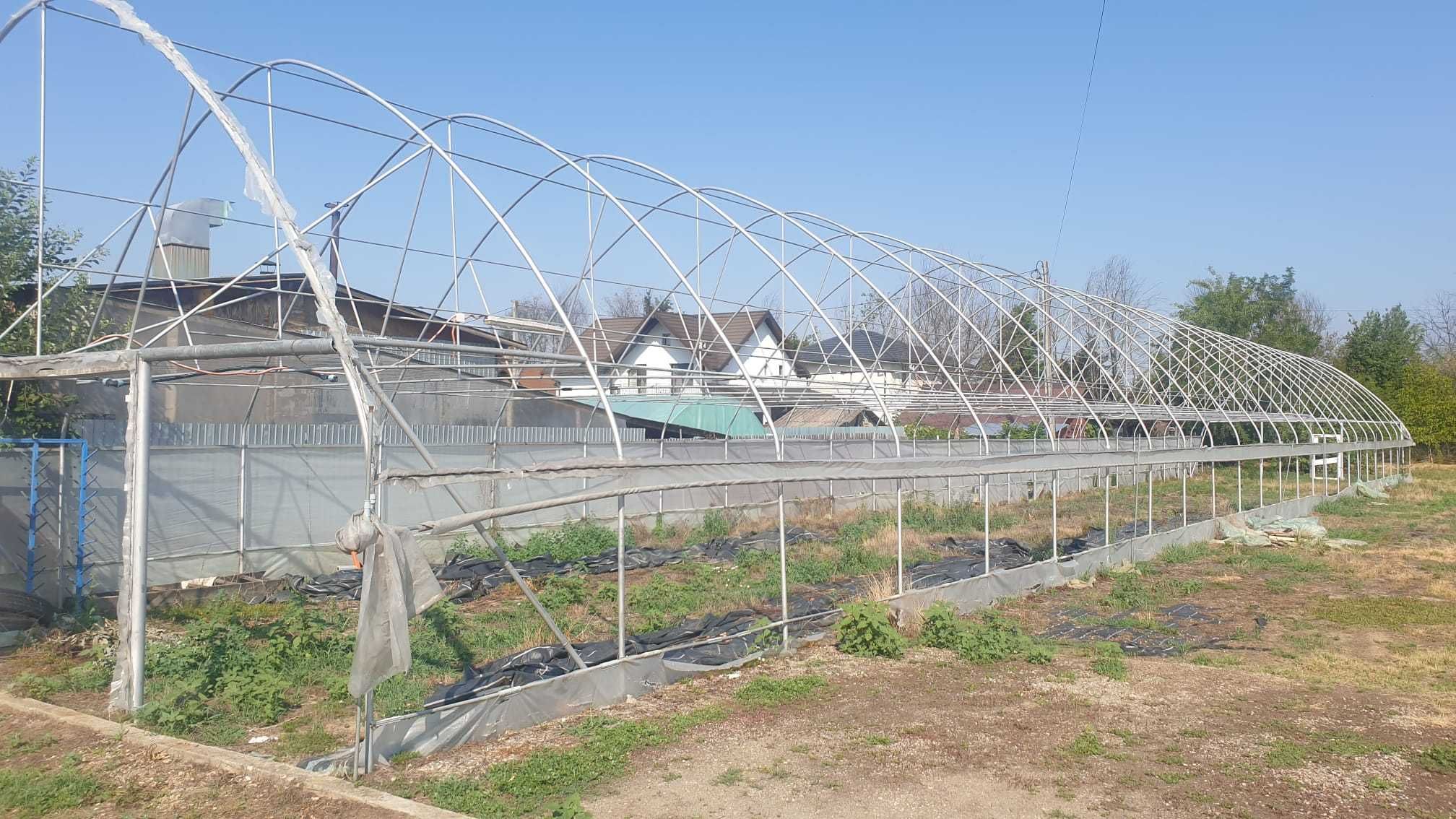 Schelet metalic pentru solar 8m latime,50m lungime,5m inaltime
