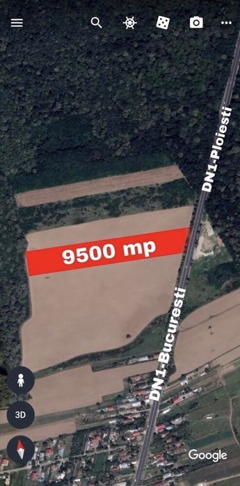 Teren intravilan Tancabesti deschidere 22 m la DN 1
