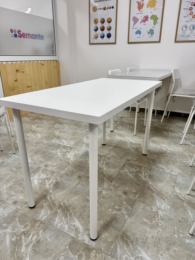 Бюра IKEA LAGKAPTEN/ADILS 120x60 см – 7 бр, бели, отлично състояние