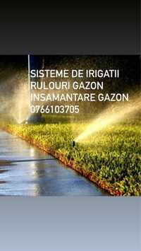 Rulouri gazon / sisteme irigatii / montaj