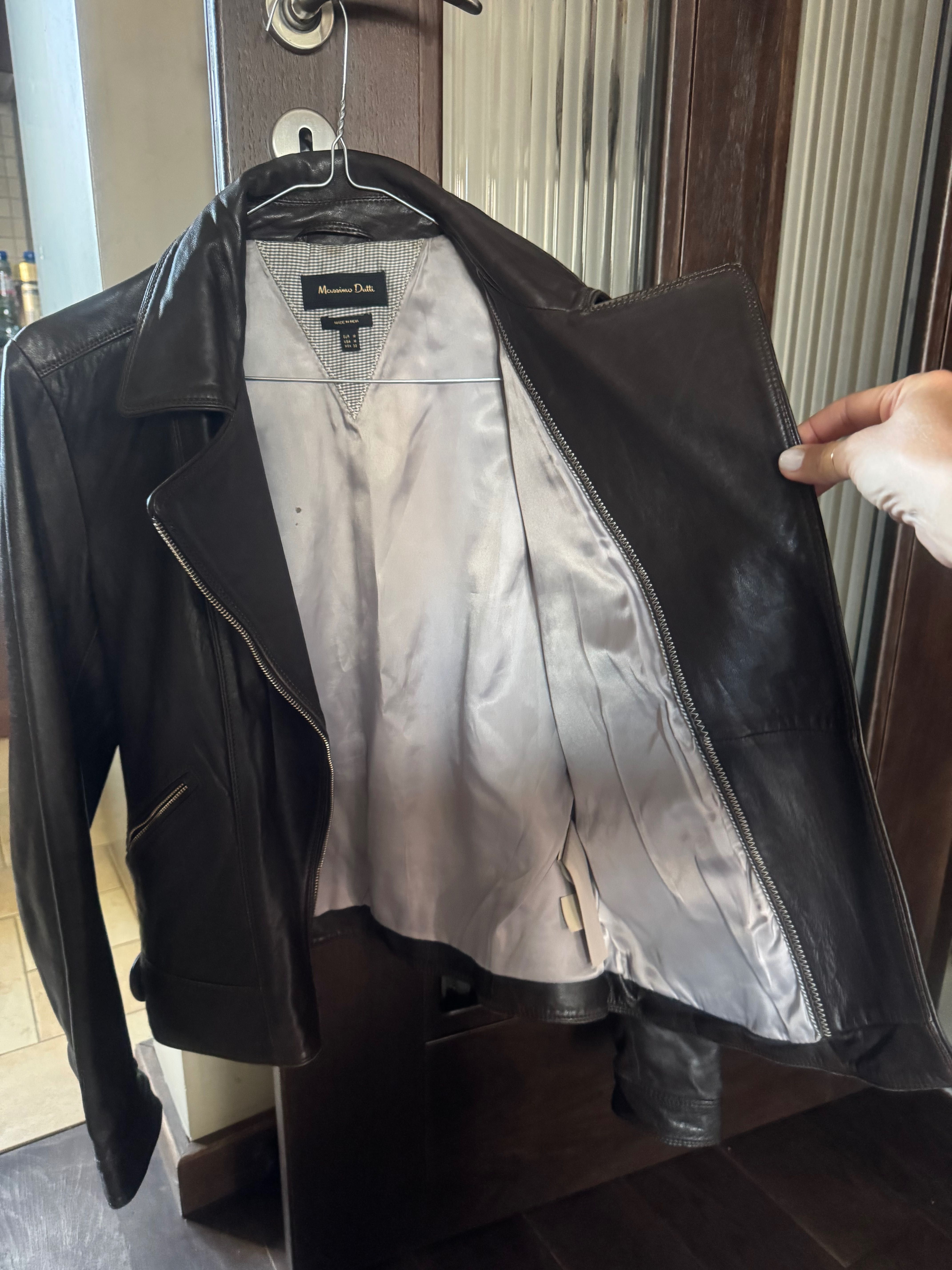 Massimo Dutti кожено дамско яке - размер М
