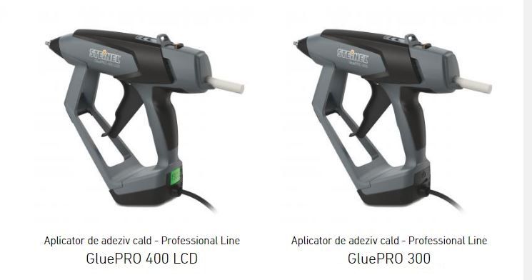 Pistol de lipit de uz profesional Steinel GluePro 400 LCD, GluePro 300