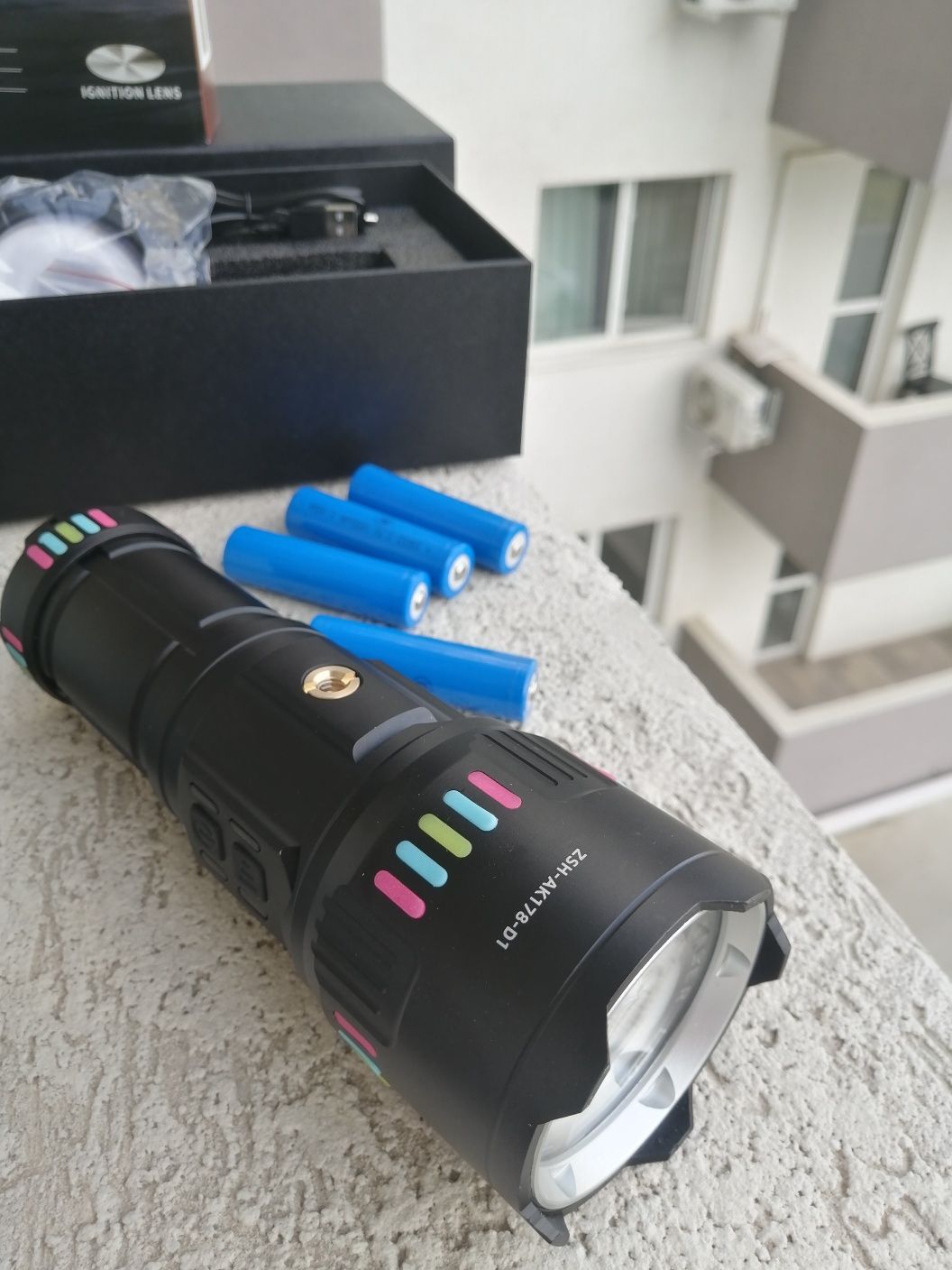 Lanterna AK 178 D1 TG laser 60W 5 km 4 acumulatori