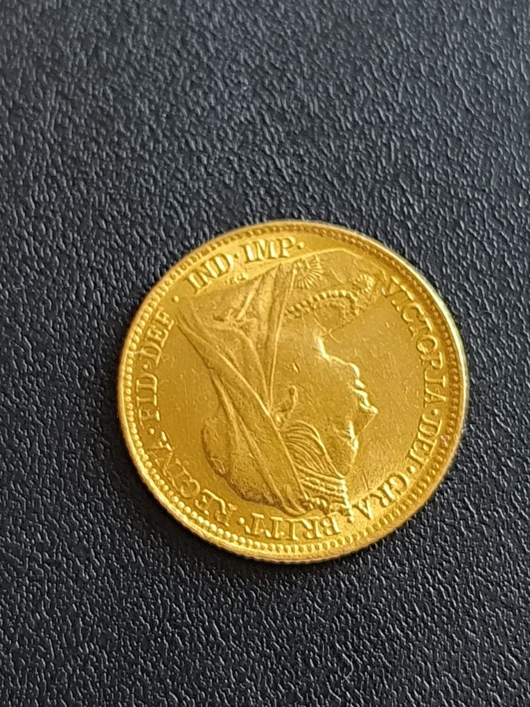 1/2 суверен 1896 год. кралица Виктория, злато 3.99 гр,917/1000 (22 кар