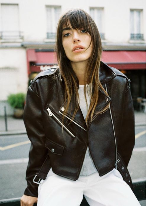 Кожено яке ZARA дамско