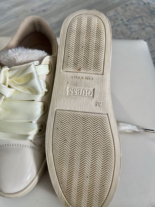 Adidasi sport Guess eleganti cu sireturi din satin