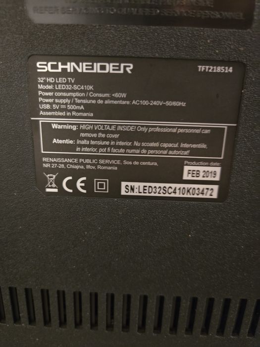 Televizor SCHNEIDER HD LED TV 81cm