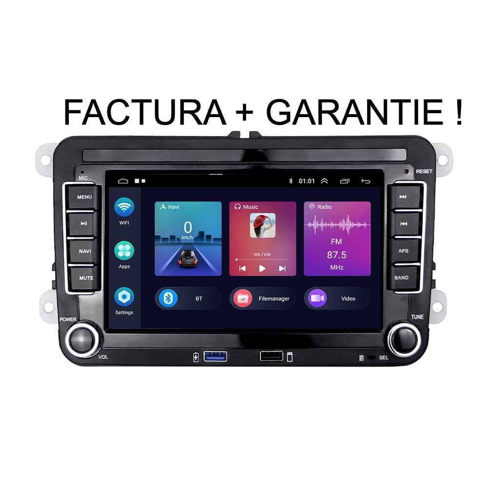 Navigatie Android 11 7Inch, Bluetooth Volkswagen/VW/Skoda/Passat/Golf