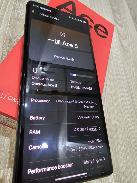 Продам OnePlus Ace 3(12R) 12/256 Black полный комплект!