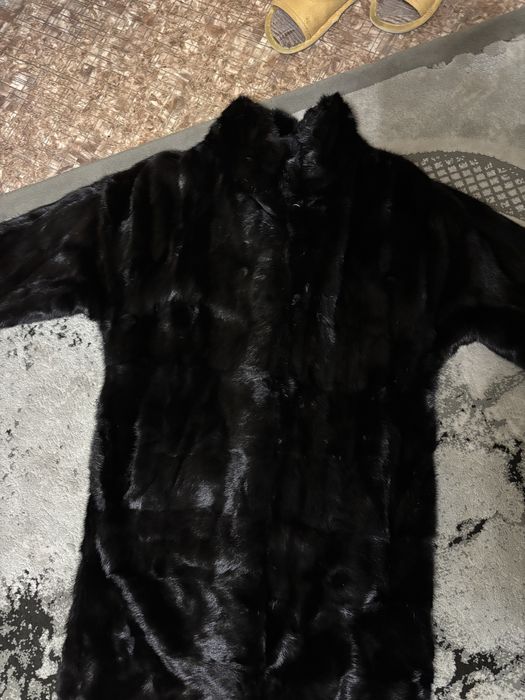 Норковая шуба, размер S-M, повязка норковая