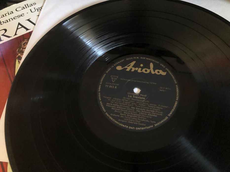 Maria Callas -La Traviata! Vinyl/ muzica/) Pick up!  Johnny  Hallyday