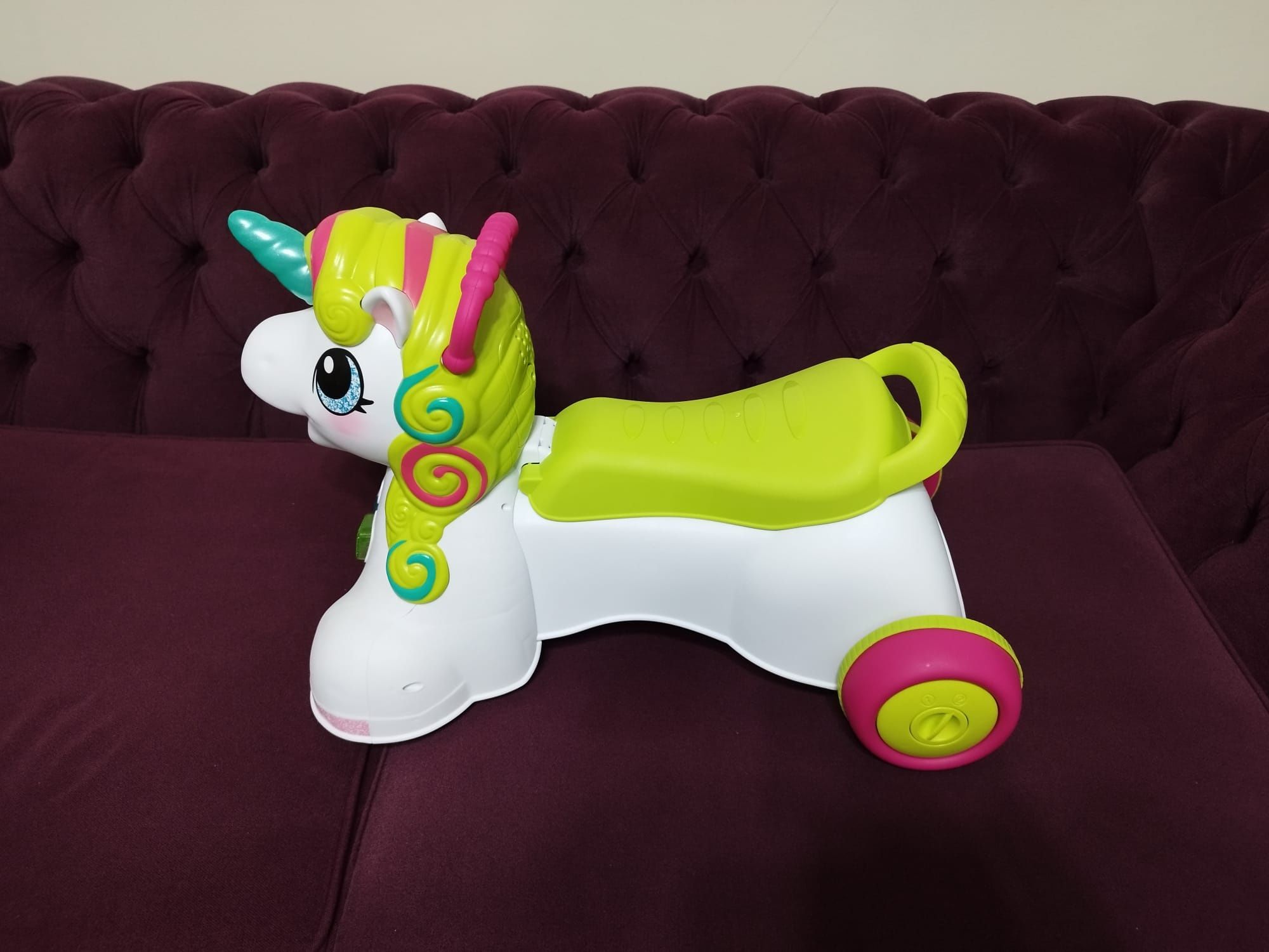 Masinuta fara pedale pentru copii, B Kids, unicorn 3 in 1