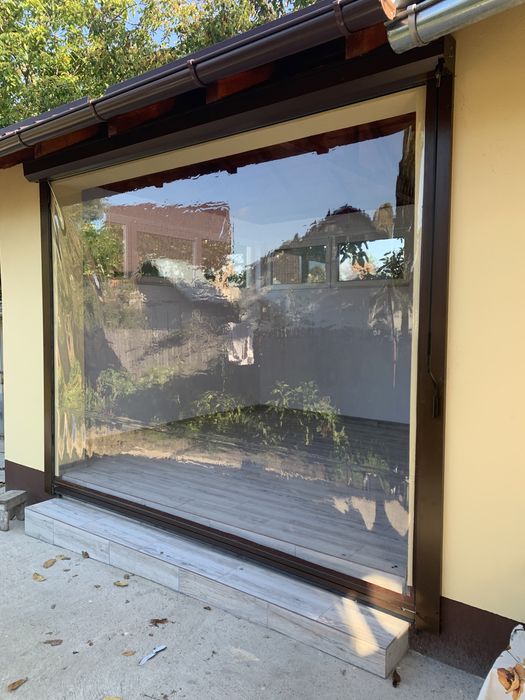 Închidere terase , foișoare și balcoane cu Folie PVC Cristal