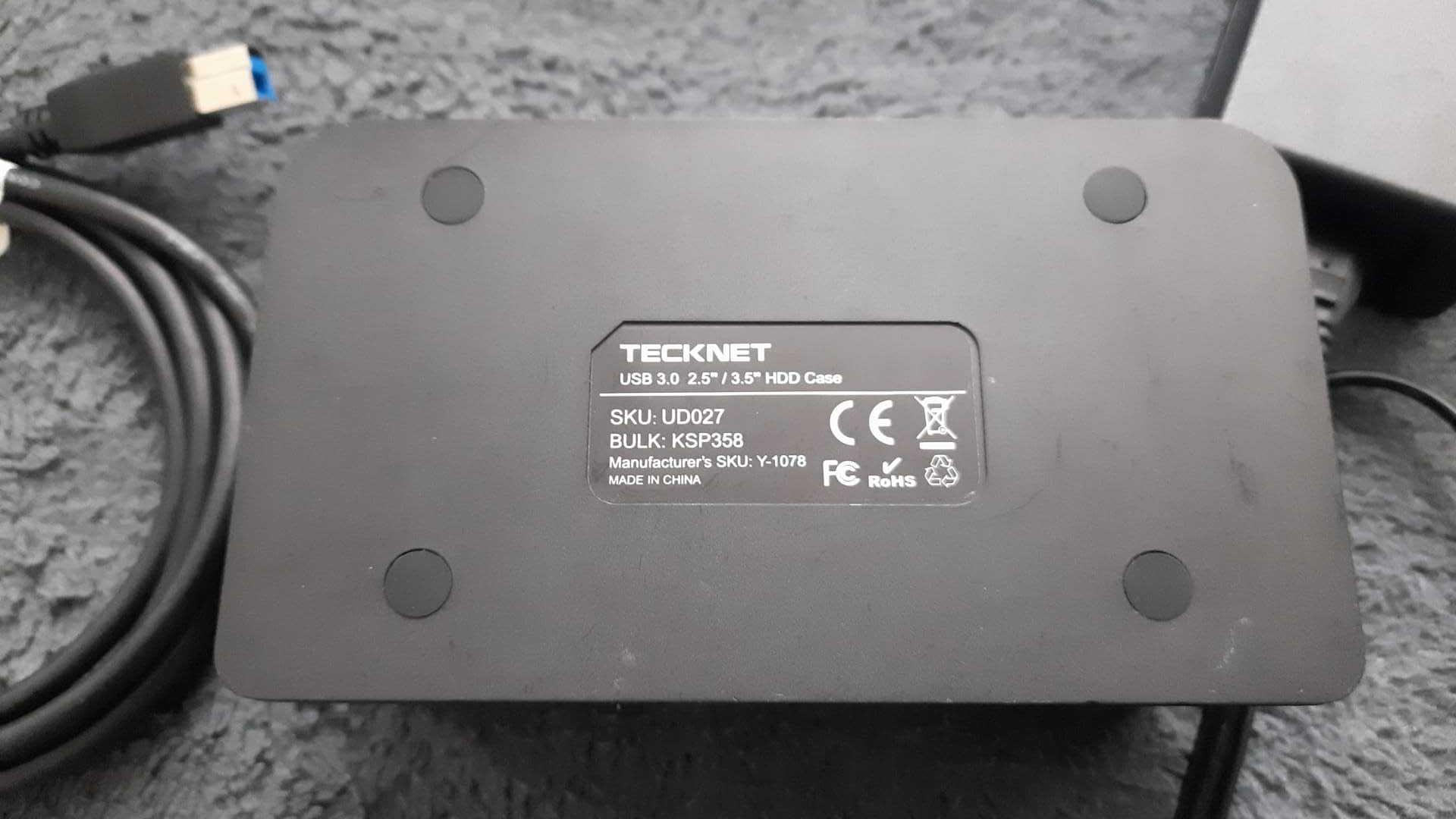 Stație de andocare TeckNet HDD/SSD 2.5” & 3.5” SATA USB 3.0