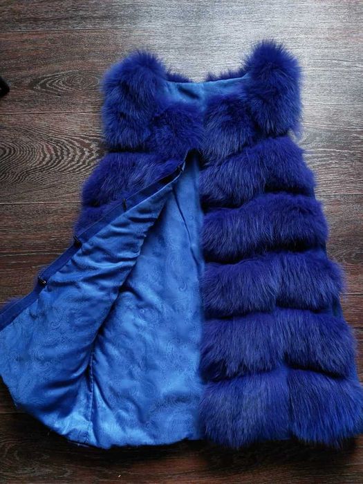 Жилетка из натурального меха песца