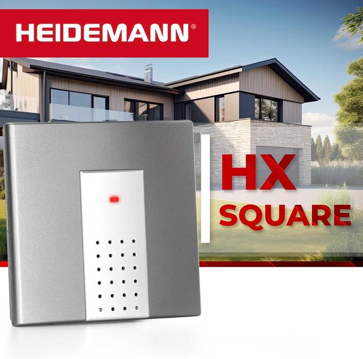 Безжичен звънец радиогонг Heidemann FUNKGONG-Set HX Square