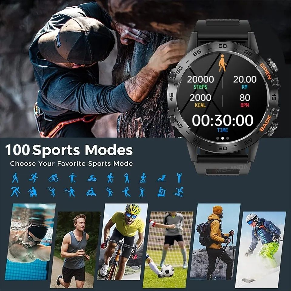 Smart Watch pentru bărbați Sport Fitness Tracker IP67 Smartwatch GT