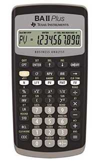 Texas Instruments BA II Plus финансовый калькулятор.