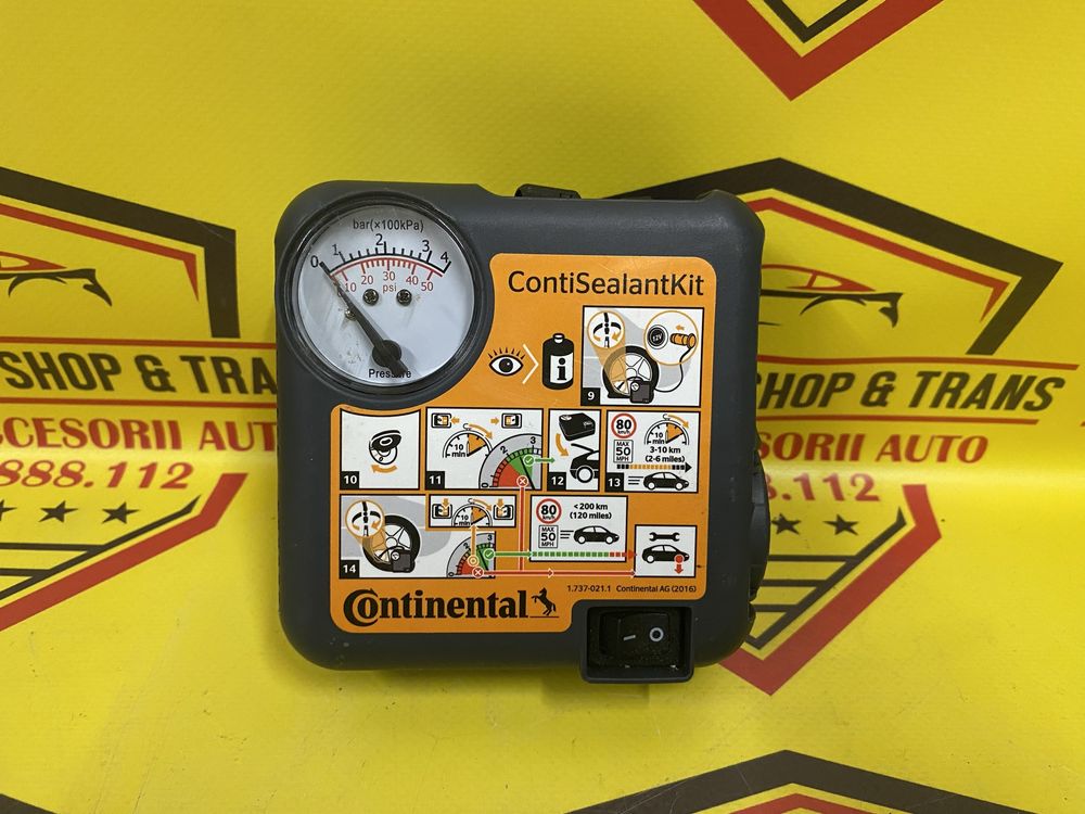 Mini Compresor auto Moto Scuter umflat roti Continental 120w 12V 10 A