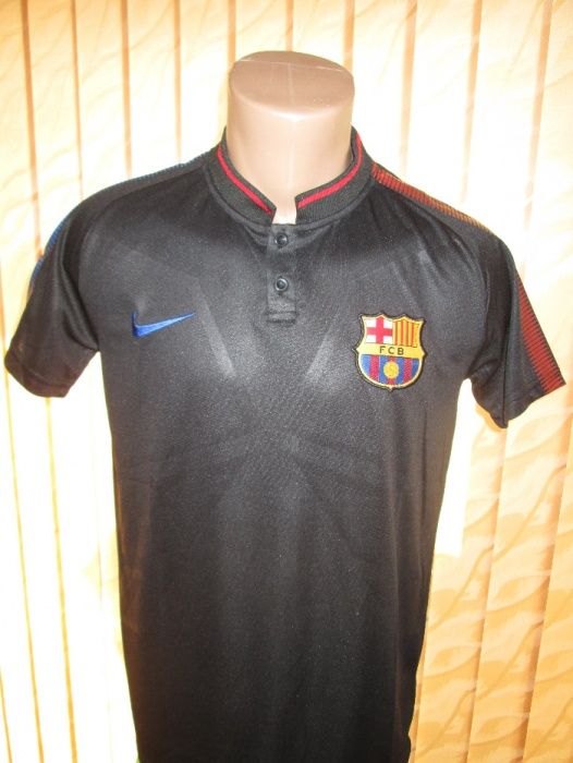 Мъжки тениски с яка Nike/Adidas Barcelona/Real M. 2020 - тип Lacoste