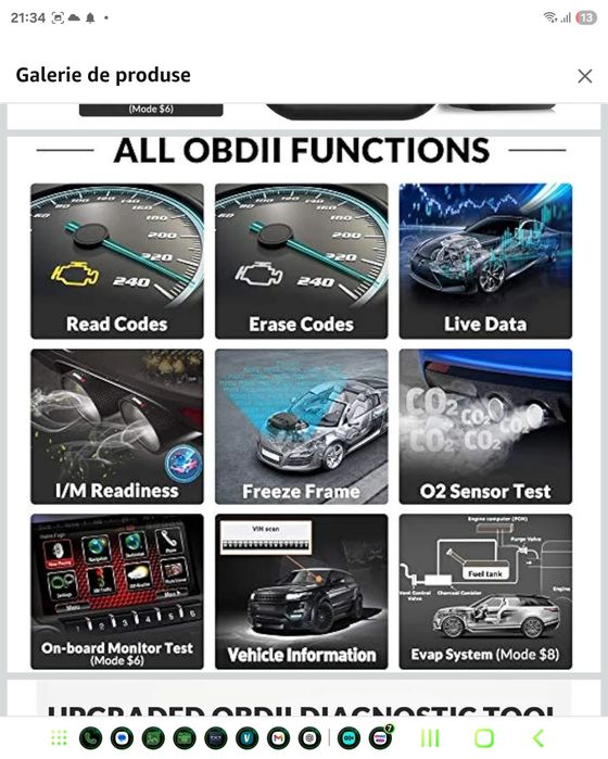 Scaner OBD2 KINGbolen, cititor de coduri, instrument de scanare DTC