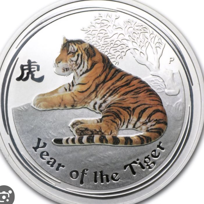 1 oz, Цветен лунар, 2010 - Година на тигъра