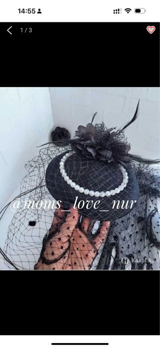Вуаль астана, Шляпка вуалетка , ободок вуаль , заколка вуаль