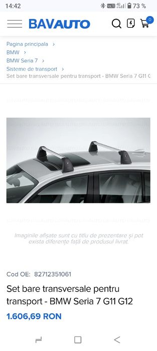 Bare portbagaj BMW seria 7 G11/G12