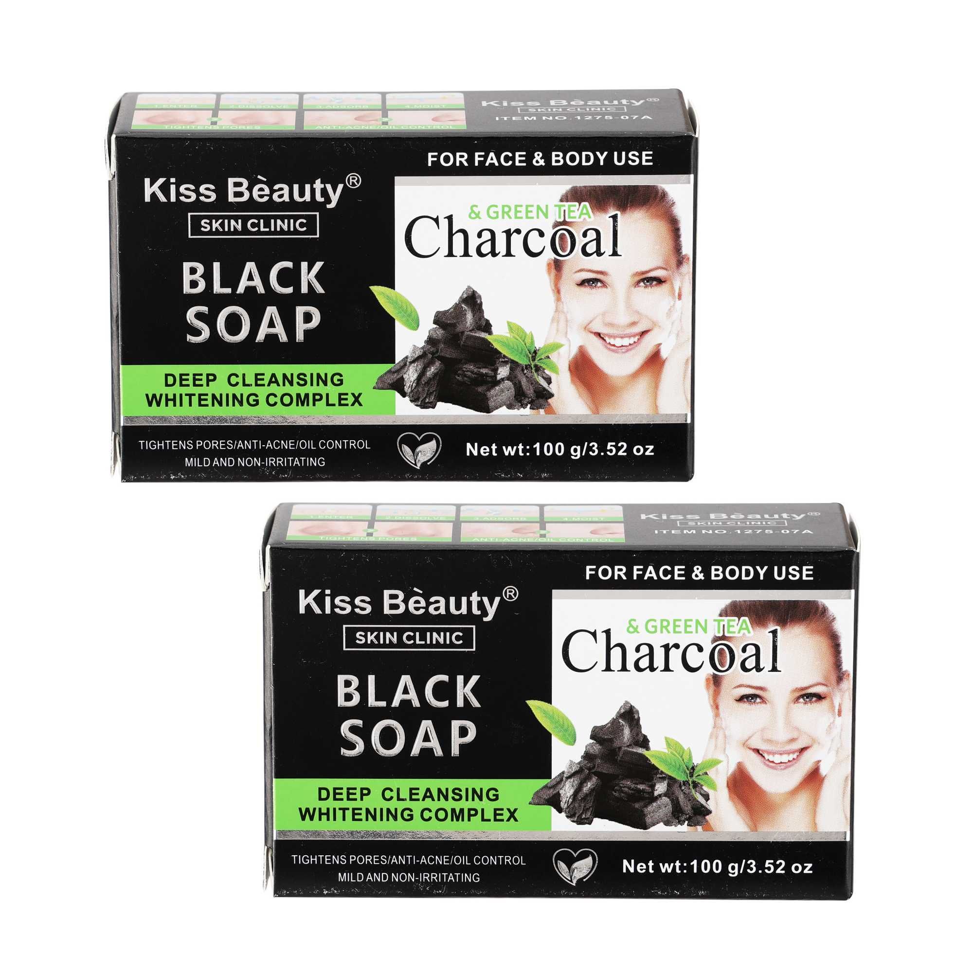 Сапун с активен въглен и зелен чай Black Soap