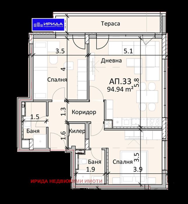 Продава се Тристаен апартамент в София, Люлин - център - 109 кв.м за 1651 €/кв.м - Снимка #13