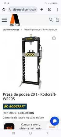 Presa de podea 20 t - Rodcraft-WP20S