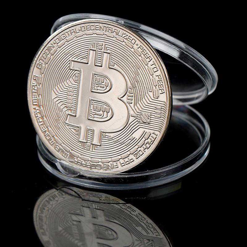 Метална биткойн монета