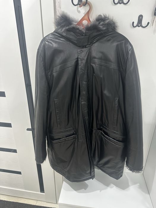 Мужская кожаная  шуба из меха