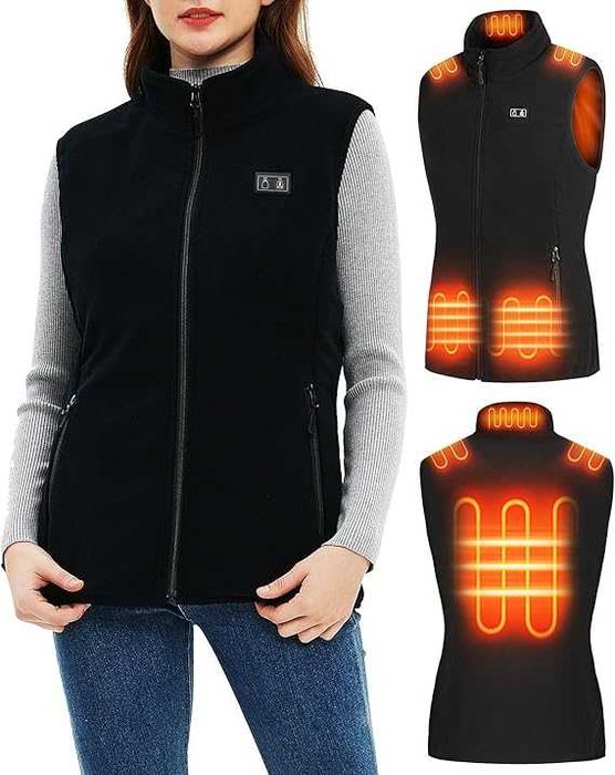 Отопляема жилетка за жени, полар с включена батерия 7.4V 16000mAh, XS