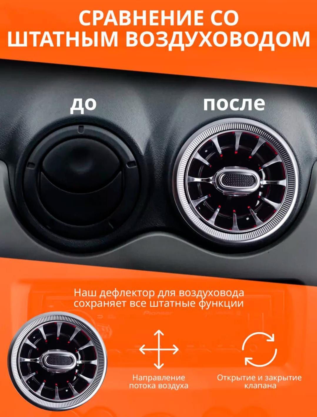 Дефлекторы Воздуховода Универсальные Сопла Стиль AMG Продажа Установка