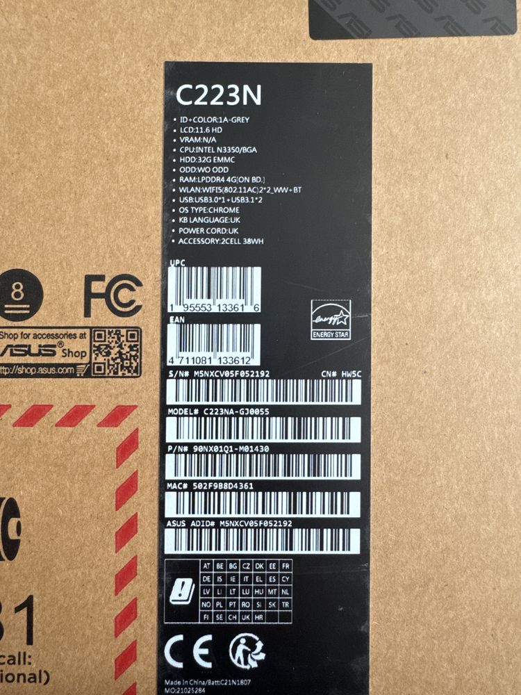 лаптопи Asus c223n