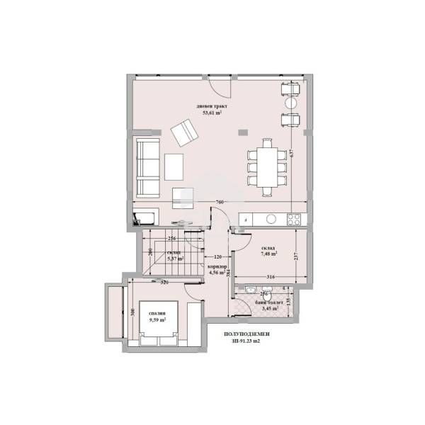 Самостоятелна къща в комплекс от къщи, в начален етап на строителство,