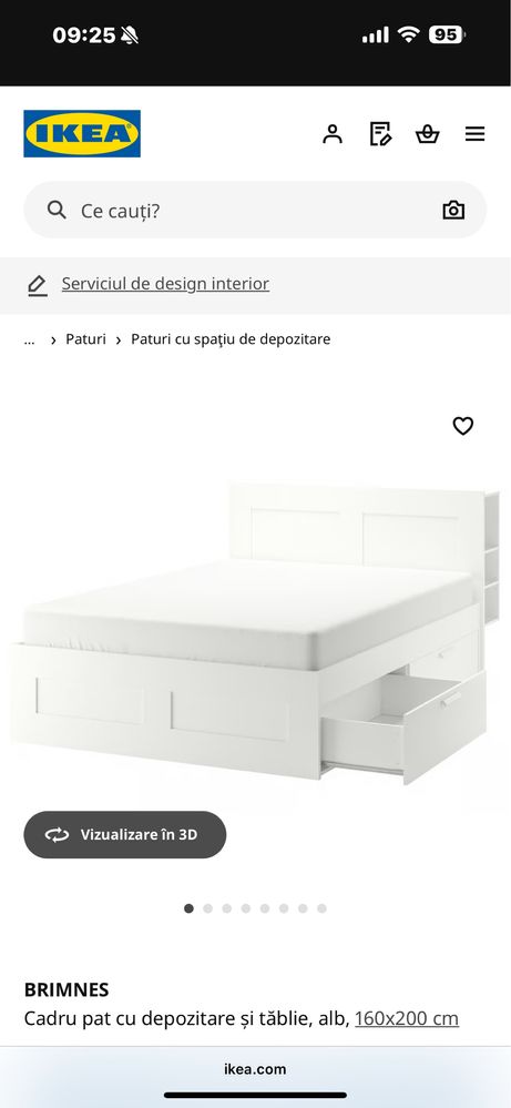 Pat cu saltea Dormeo